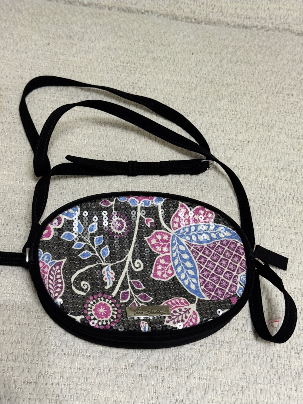 Vera Bradley Shimmer Adjustable Crossbody Shoulder Purse Retired Alpine Floral